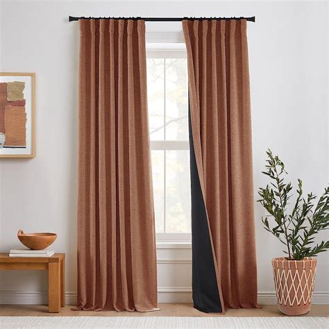 terracotta blackout curtains